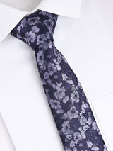 PATCHWORK PURPLE FLORAL TIE