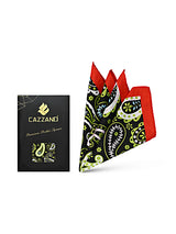 BLACK YELLOW POCKET SQUARE