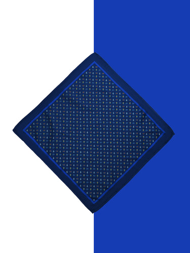BLUE PRINTED POCKET SQUARE