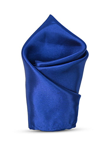 BLUE SOLID POCKET SQUARE