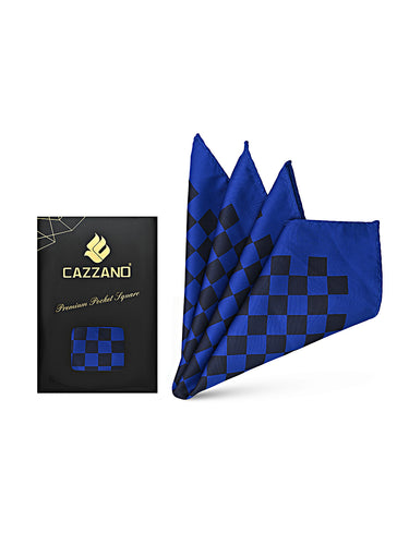 Cazzano  Checked Wrinkle-Resistant Microfiber Pocket Square – Durable Suit Accessory