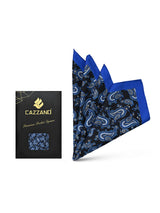 BLUE PRINTED POCKET SQUARE