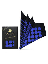BLUE BLACK POCKET SQUARE