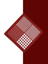 Maroon white polka dot pocket square by Cazzano