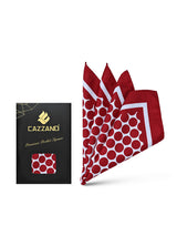 MAROON WHITE POCKET SQUARE