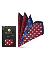 MAROON MULTI POCKET SQUARE