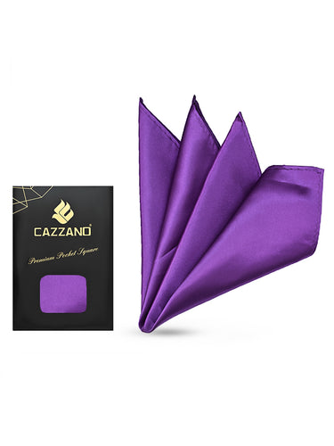 PURPLE SOLID POCKET SQUARE