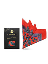 RED PAISLEY POCKET SQUARE