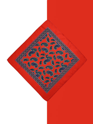 RED PRINTED POCKET SQUARE