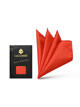RED PLAIN POCKET SQUARE