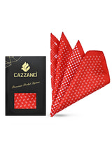 RED PATCHWORK POCKET SQUARE