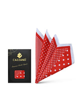RED POLKA DOT POCKET SQUARE