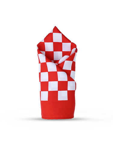 RED CHECKED POCKET SQUARE
