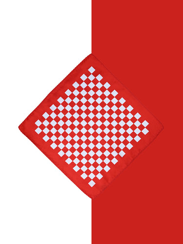 RED CHECKED POCKET SQUARE