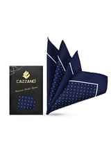 NAVY WHITE POCKET SQUARE