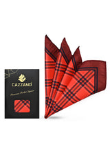 RED BLACK POCKET SQUARE