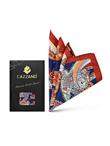 NAVY PAISLEY POCKET SQUARE