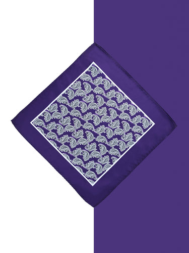 PURPLE PRINTED POCKET SQUARE