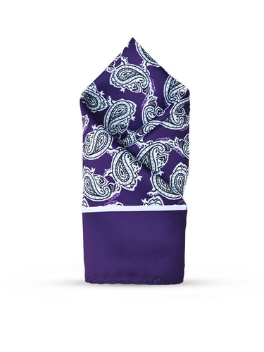 PURPLE PRINTED POCKET SQUARE