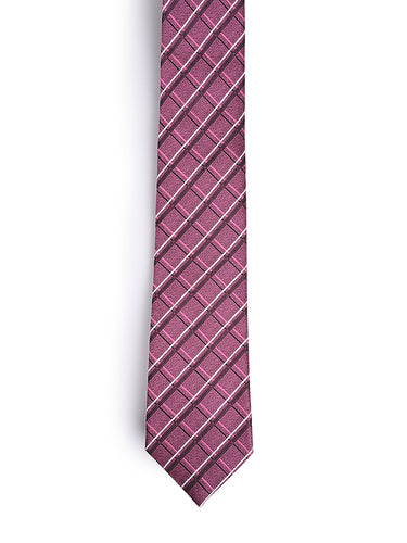 CHECKERED TIE WITH POCKET SQUARE