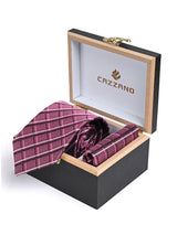 ROSE PINK TIE WITH POCKET SQUARE