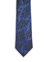 BLUE PAISLEY JACQUARD TIE