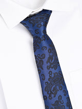 BLUE PAISLEY JACQUARD TIE