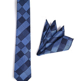 ROYAL BLUE TIE WITH POCKET SQUARE