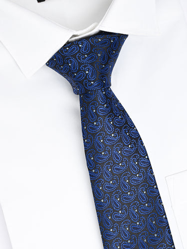 ROYAL BLUE MOTIF NECKTIE