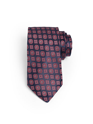 SCARLET JACQUARD NECKTIE