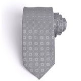 SILVER GREY CHECKERED TIE