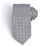 SILVER GREY CHECKERED TIE