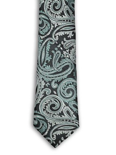 SILVER SAGE JACQUARD NECKTIE