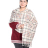womens beige checked stole