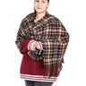 womens brown checked stole