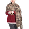 womens brown checked stole