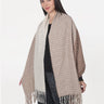 womens beige woven design stole
