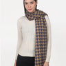 womens mustard woven design stole