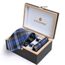 BLUE & GREY PLAID CHECK TIE SET